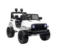 Homcom Coche Eléctrico Todoterreno 12V Blanco para Niños +3 Años