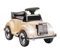 HOMCOM Coche Eléctrico para Niños 18-48 Meses Licencia Mercedes-Benz con Música, Beige Aosom España