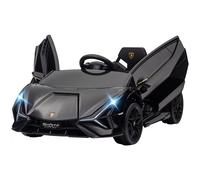 HOMCOM Coche Eléctrico para Niños 3-5 Años Lamborghini 12V con Mando a Distancia y Velocidad 3-5 km/h, Negro Aosom España
