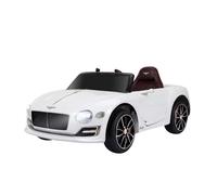 HOMCOM Coche Eléctrico para Niños Bentley GT Coche de Batería para Niños de +3 Años Velocidad 2,5-5 km/h 2 Modos de Control Música Faros Retroceder 108x60x43 cm Blanco