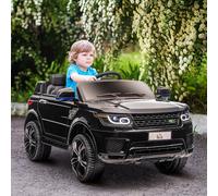 HOMCOM Coche Eléctrico para niños de 3-6 años con 2 Motores y Control remoto 12V 110x68x52 cm Negro