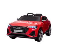 HOMCOM Coche Eléctrico para Niños de +3 Años Audi E-Tron Batería 12V Rojo