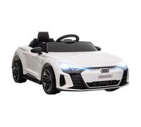 HOMCOM Coche Eléctrico Infantil de Marca AUDI RS e-tron GT con Mando a Distancia Batería para Bebé y Niño +3 años 103x58x41 cm Blanco Aosom España