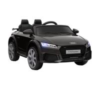 HOMCOM Coche Eléctrico para Niños de 3+ Años Audi TT Eléctrico Infantil 12V con Velocidad 3 km/h Mando a Distancia Música Luces Doble Apertura de Puerta 102x60x44 cm Negro