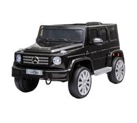 HOMCOM Coche Eléctrico para Niños de +3 Años Benz G500 Todoterreno de Batería 12 V Vehículo Eléctrico con Control Remoto Música Bocina Velocidad 3-5 km/h Carga 30 kg Negro