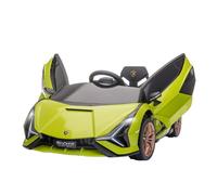 Coche Eléctrico Lamborghini SIAN 12V para Niños de +3 Años con Mando a Distancia Música USB y Faros 3-8 km/h Verde 108x62x40 cm HOMCOM Aosom España