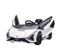 HOMCOM Coche Eléctrico Infantil 12V con Control Remoto con Música MP3 USB 108x62x40 cm Blanco Aosom España