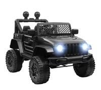 HOMCOM Coche Eléctrico para Niños de +3 Años Vehículo Todoterreno de Batería 12V con Control Remoto 100x65x72 cm Negro