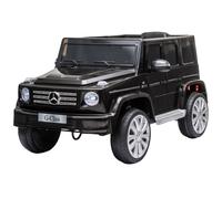 HOMCOM Coche Eléctrico para Niños de Batería 12 V BENZ G500 con Control Remoto Música Bocina 3-5 km/h Carga 30 kg Negro Aosom España