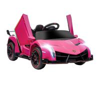HOMCOM Coche Eléctrico para Niños, Lamborghini con Licencia, 3-7 km/h, Puertas de Mariposa, Reproductor de Música Control Remoto Aosom España