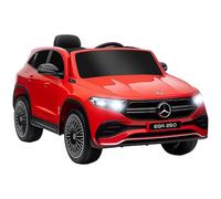 HOMCOM Coche Eléctrico para Niños Mercedes-Benz EQA Coche de Batería 12V con Control Remoto Música Bocina Velocidad 3-8 km/h para Niños de 3-8 Años 111,5x69x52,5 cm Rojo