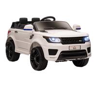 Homcom Coche Eléctrico Suv 12V Blanco para Niños de 3-6 Años