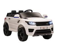 Homcom Coche Eléctrico Suv 12V Blanco para Niños de 3-6 Años