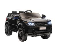HOMCOM Coche Eléctrico SUV para 3-6 Años Coche de Batería 12V con 2 Motores Mando a Distancia 110x68x52 cm Negro Aosom España