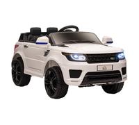Homcom Coche Eléctrico Suv 12V Blanco para Niños de 3-6 Años