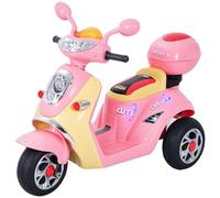 HomCom Triciclo Moto Eléctrica Correpasillos 6V Rosa