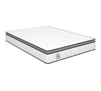 HOMCOM Colchón 140x190 cm 20 cm de Espesor Colchón de Muelles Ensacados 7 Zonas Espuma Viscoelástica con Gel Refrescante Aosom España