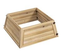 HOMCOM Collar de Árbol de Navidad 65 x 65 cm de Madera de Pino Madera Natural