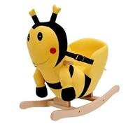 Homcom - Columpio Infantil Abeja 60X33X45 Amarillo y Negro
