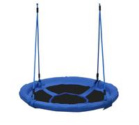 Homcom - Columpio Nido Infantil Azul y Negro HomCom