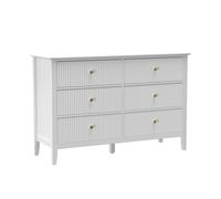 HOMCOM Cómoda Aparador con 6 Cajones Armario de almacenamiento moderno para salón dormitorio pasillo 100 x 40 x 78 cm Blanco Aosom España