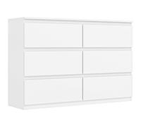 HOMCOM Cómoda con 3 cajones, mueble de almacenamiento moderno para el dormitorio, blanco