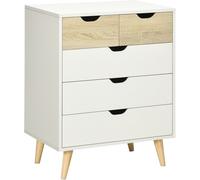 Homcom Cómoda con cajones 60x40x77.5 cm blanco