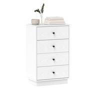 Homcom cómoda de 4 cajones cómoda para dormitorio moderna cajonera estrecha para salón pasillo 47x29x75 cm blanco 47 cm