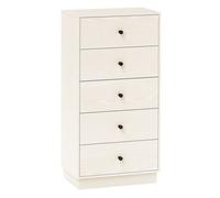 Homcom cómoda de 5 cajones cómoda para dormitorio moderna cajonera estrecha para salón pasillo 47x29x95 cm beige