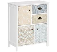 HOMCOM Cómoda de Dormitorio Cajonera con 2 Cajones 68x34x80 cm Multicolor
