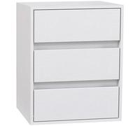 HOMCOM Cómoda Moderna de 3 Cajones para Dormitorio y Pasillo, Cajonera de aglomerado 40x30x50,5 cm Blanco