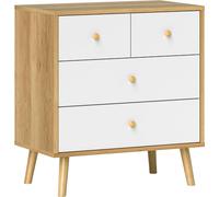 Homcom Cómoda para Dormitorio 60x35x65 cm Madera Natural