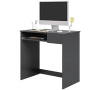 HOMCOM Computer Desk Escritorio para computadora, Madera de ingeniería, Gris, 80 x 45 cm
