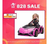HOMCOM Coche Eléctrico para Niños 12V Lamborghini SIAN 108x62x40 cm Rosa