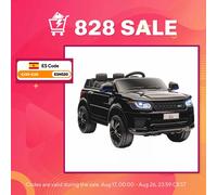 HOMCOM con Licencia Coche Eléctrico para niños de 3-6 años con 2 Motores y Control remoto 12V 110x68x52 cm Negro