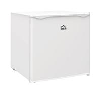 Homcom congelador vertical 35 l congelador pequeño silencioso con puerta reversible temperatura ajustable y estante extraíble para casa oficina blanco 44.2 cm