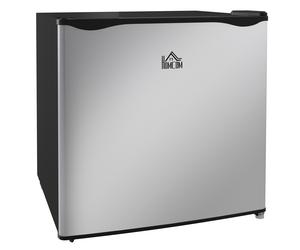 HOMCOM Congelador Vertical de 35 L con Temperatura Ajustable -24 °C a -14 °C Puerta Reversible y Estante Extraíble Plateado Aosom España