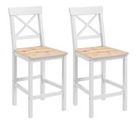 HOMCOM Conjunto de 2 Sillas Comedor con Respaldo Inclinado Madera Sillas de Cocina Madera con Estructura Madera Aosom España