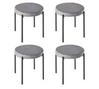 HOMCOM Conjunto de 4 Taburetes de Comedor Apilables Sillas de Cocina con Asiento Acolchado Acabado de Terciopelo 41,5x41,5x46 cm Aosom España