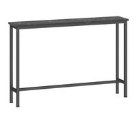 HOMCOM Consola Recibidor Estrecha con Superficie con Efecto Mármol y Marco de Metal 100x20x66 cm Negro