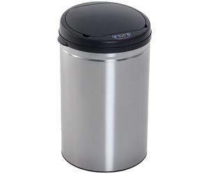 HOMCOM Contenedor Papelera Cubo Basura 30L con Sensor Detector Movimiento automático Acero Inoxidable (Varios tamaños） Aosom España