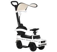 HOMCOM Coche Correpasillos para Niños +12 Meses Mercedes G350 Empujador Andador con Bocina Capota Extraíble Respaldo y Barandilla 85,5x40,5x95 cm
