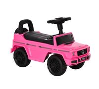 HOMCOM Correpasillos para Bebés de 12 a 36 Meses Coche Correpasillos Licencia Mercedes G350 con Compartimento de Almacenaje y Volante Carga 25 kg 62,5x28,5x45 cm Rosa