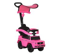 HOMCOM Correpasillos para Niños con Licencia Mercedes G350 Coche Correpasillos para Niños de 1-3 Años con Bocina Capota Extraíble y Barandilla Carga 25 kg 85,5x40,5x95 cm Rosa