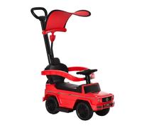 Homcom correpasillos para niños con licencia mercedes g350 coche correpasillos para niños de 1-3 años con bocina capota extraíble y barandilla carga 25 kg 85,5x40,5x95 cm rojo