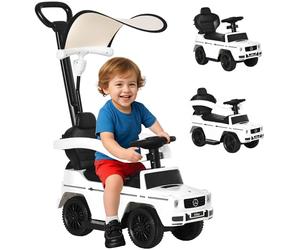 HOMCOM Correpasillos para Niños con Licencia Mercedes G350 Coche Correpasillos para Niños de 1-3 Años con Bocina Capota Extraíble y Barandilla Carga 25 kg 85,5x40,5x95 cm Blanco