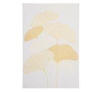 HOMCOM Cuadro de Arte en Lienzo Hojas de Ginkgo Biloba 90x60 cm 1 Parte Impresión Artística para Decoración de Pared en Salón Oficina Dormitorio
