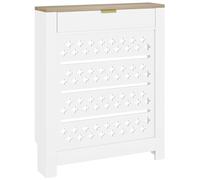 HOMCOM Cubierta de Radiador 2 Cajones Abatibles 78Ax19Px95.5H cm Blanco