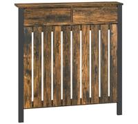 HOMCOM Cubierta radiador con cajón pequeña 88,5x19x93cm marrón rústico