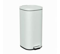 HOMCOM Cubo compacto 30L, tapa cierre suave, pedal verde